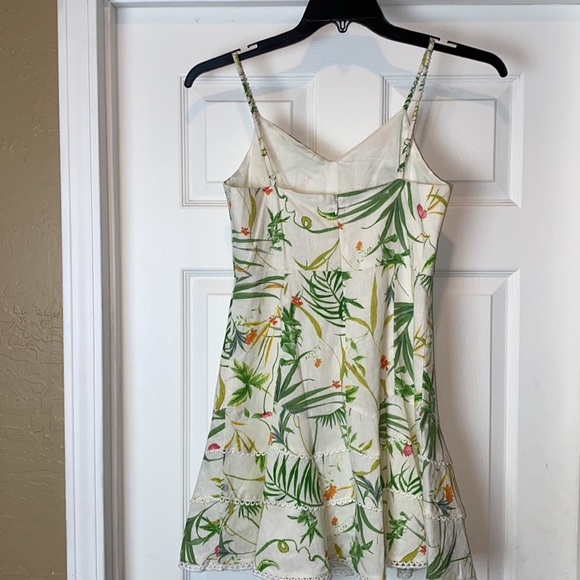 a loves a Tropical Print Off White Mini Dress - Picture 3 of 15